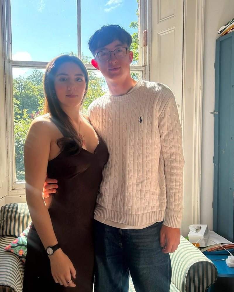 Callum with his girlfriend