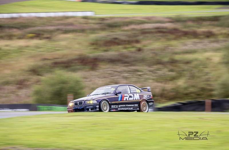 RDM's E36 race car at speed